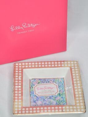 NEW IN BOX Lilly Pulitzer Trinket Ceramic Dish Soleil It On Me 5"x5"